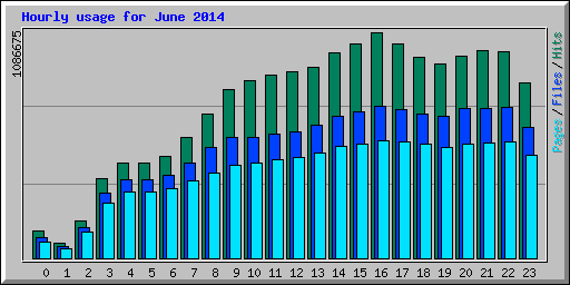 Hourly usage for June 2014
