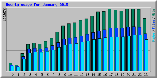 Hourly usage for January 2015