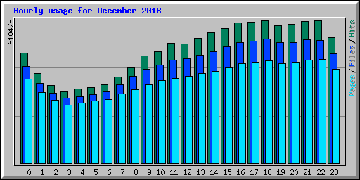 Hourly usage for December 2018