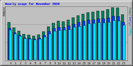 Hourly usage for November 2020