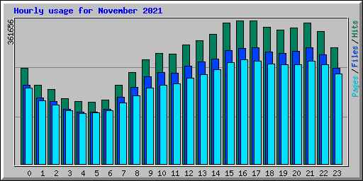 Hourly usage for November 2021