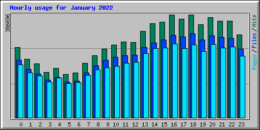 Hourly usage for January 2022