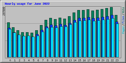 Hourly usage for June 2022