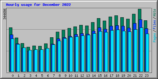 Hourly usage for December 2022