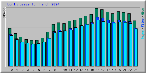 Hourly usage for March 2024