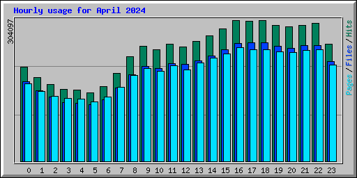 Hourly usage for April 2024
