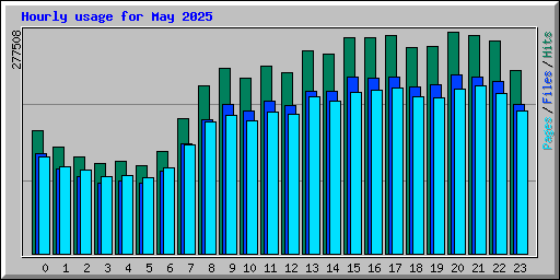 Hourly usage for May 2025