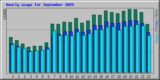 Hourly usage for September 2025