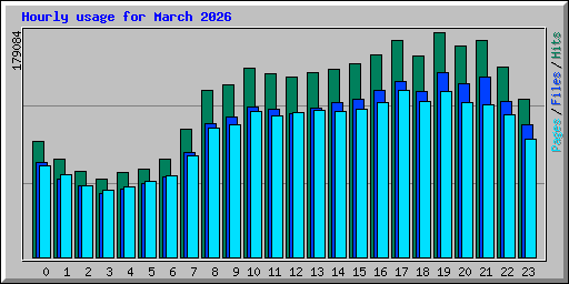 Hourly usage for March 2026