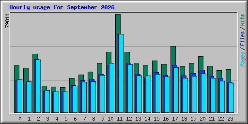 Hourly usage for September 2026